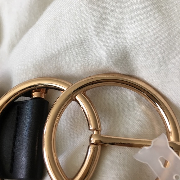 Double Ring Belt - BLK/GLD - Picture 5 of 6